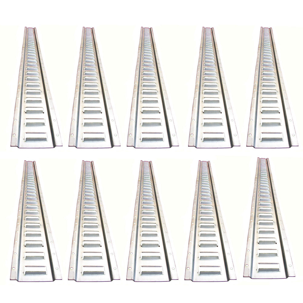 (10 Pack) 5' Galvanized E-Track Horizontal for Trucks/Trailers/Cargo Vans