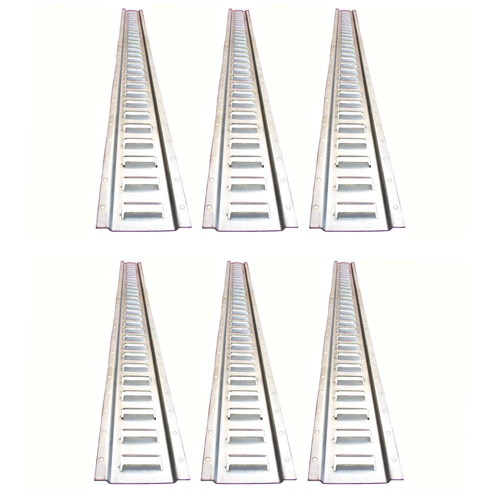 E-Track 5 Ft Horizontal Trailer Tie down Heavy Duty 12 Gauge 6 Pieces