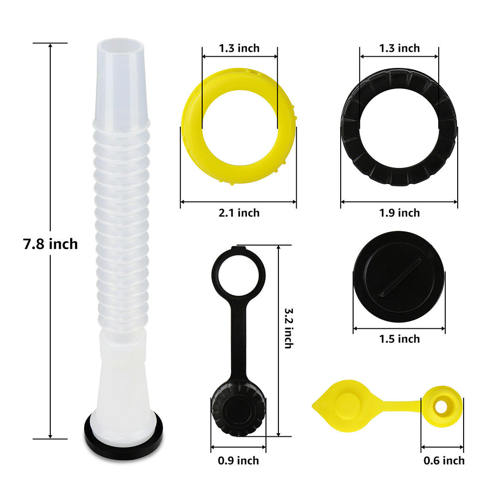 Replacement Gas Can Spouts 5 Sets Refuel Lawn Mowers Trimmers Edgers UTV & More