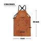 Adjustable Leather Heavy Duty Apron 6 Tool Pockets Heat & Flame Resistant