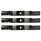 Qty 3: Toothed Mulching Blades Fits Kubota Replaces K5371-99020