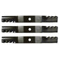 (3) Heavy Duty Predator Mulching Blade Fits Kubota 60" Mower Deck K5371-99040