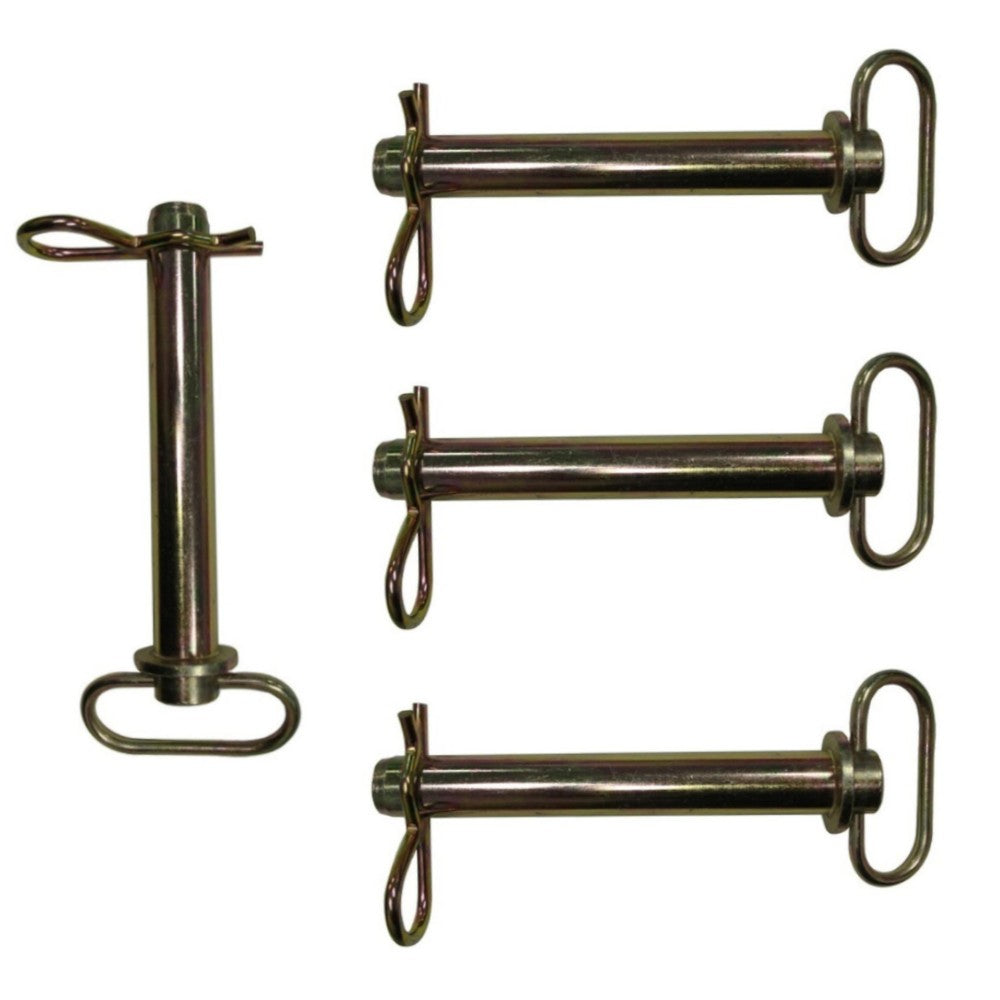Four Cold Forged Tractor Hitch Pins 1-1/8" pin dia. 6-1/4" useable length