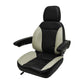 Heavy Duty Black and Gray High Back Seat w/ Arm Rests for Construction Equipment