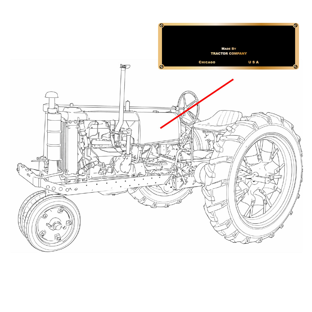7x20-MYLAR Fits McCormick-Deering Decal Fits IH / Fits FARMALL