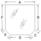 Tinted Upper Rear Window Glass R206835 Fits John Deere 6100D 6110D 6115D 6125D