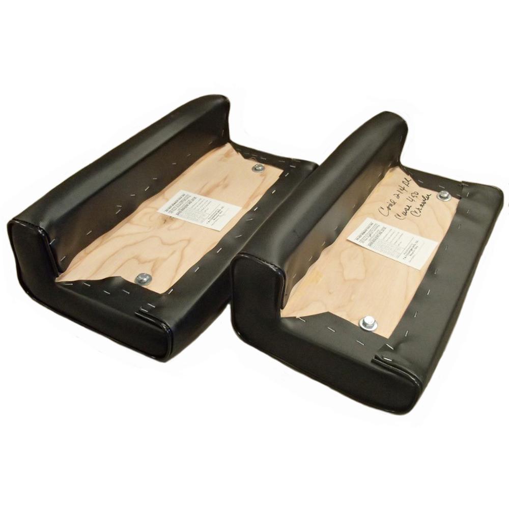 R39322 Black Vinyl on Wood RH/LH Arm Rest Pair Fits Case 450 450C Crawlers Only