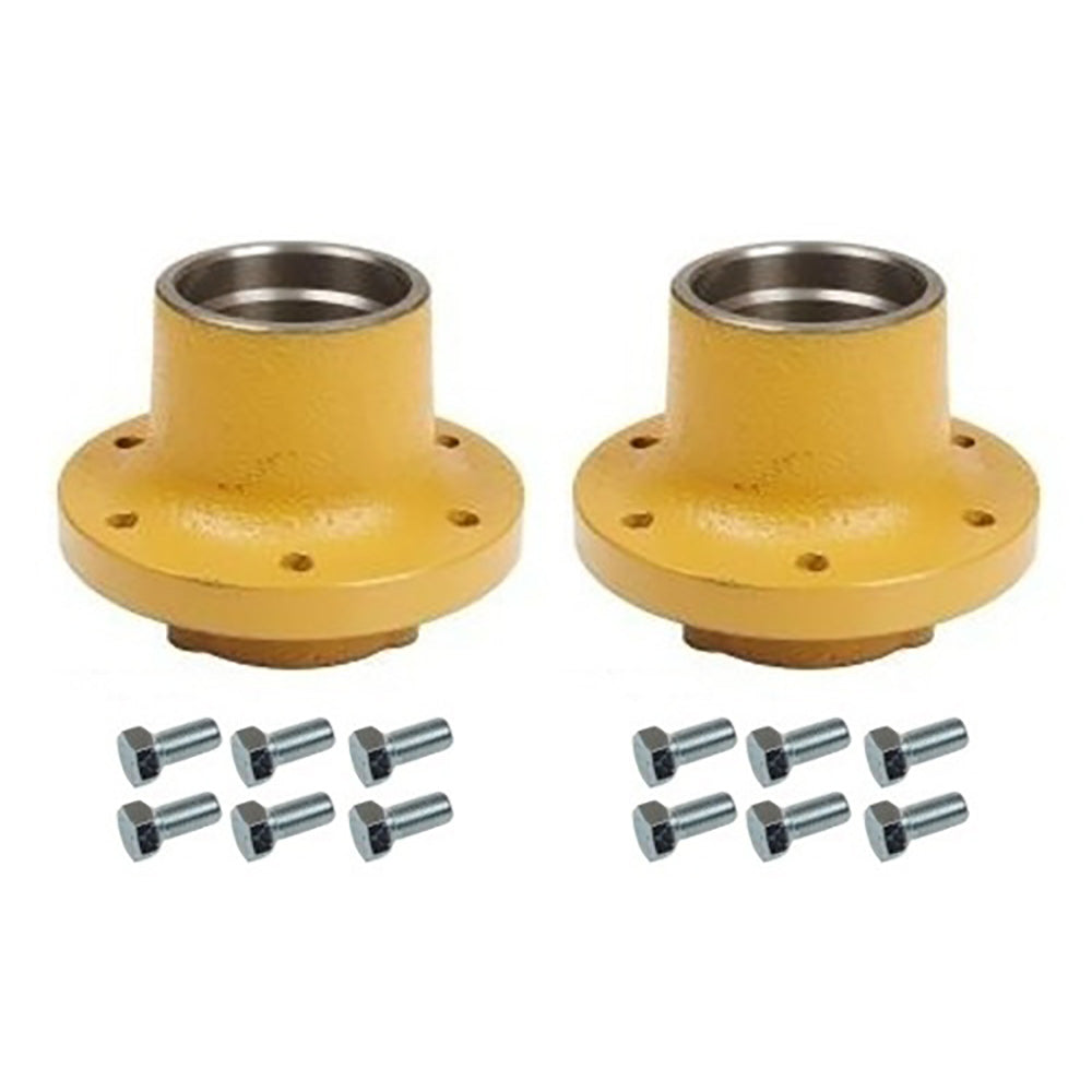 R48763W-BOLTS X2 - Set of 2 Front Wheel 6-Bolt Hubs with Bolts