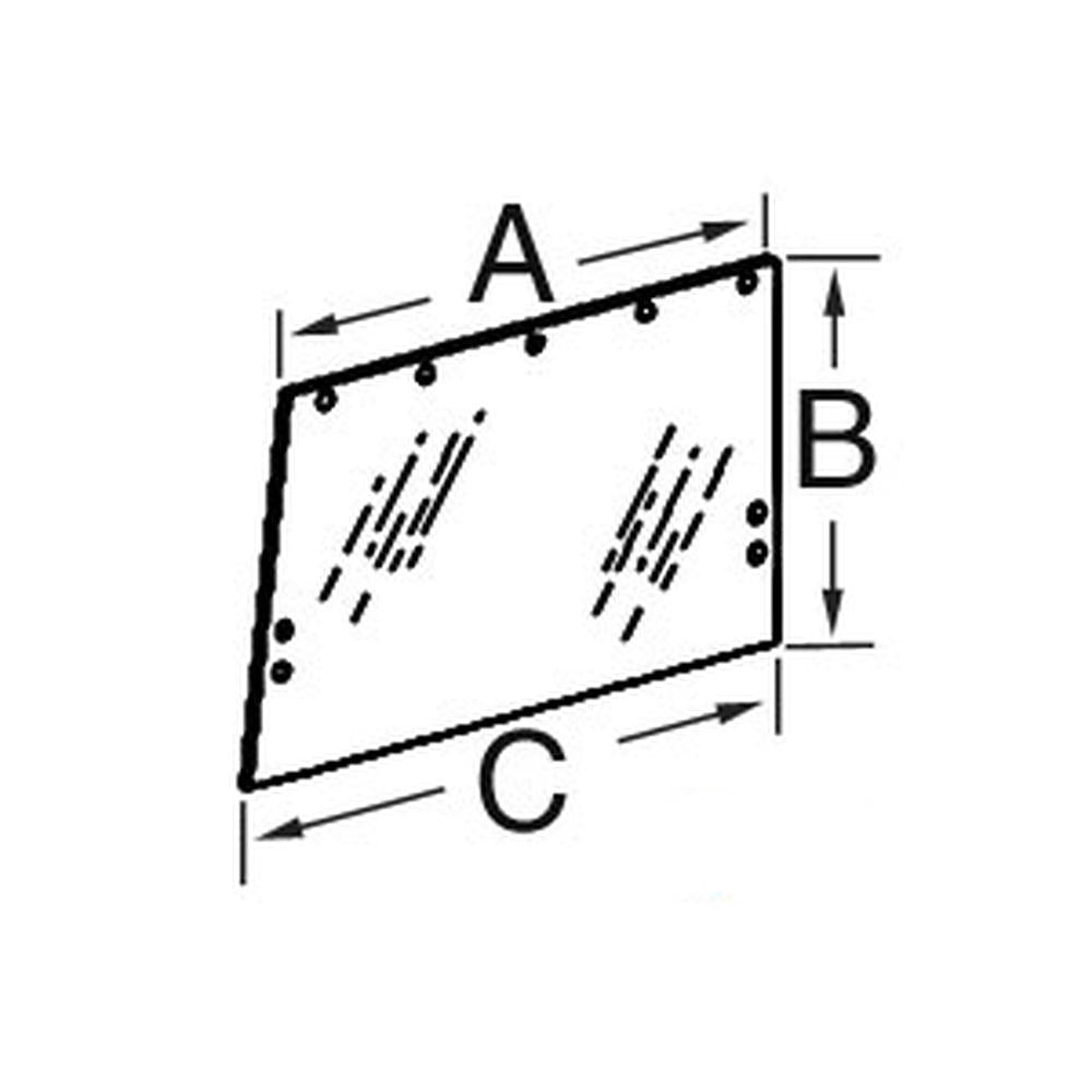 Glass R50757 Fits John Deere 4050 4055 4240 4240S 4250 4255 4350 4430 4440 4450