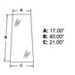 Cab Glass - Door Rear Left Hand Fits Case 580L 570LXT 580K 580 Super L 580SK