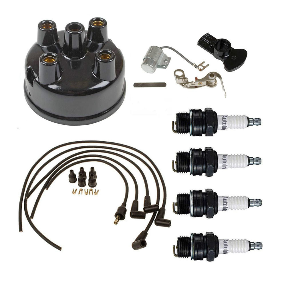 Tune-Up Kit, Spark Plugs, Wiring Set, & Distributor Cap Fits Massey Harris