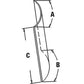 R93148 New RH Upper Glass Fits John Deere 4050 4055 4250 4255 4450 4455 4555 +