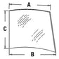 WN-R93150-PEX Glass, Upper, Door Fits John Deere 4050 4250 4450 4650