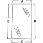 R96194 LH Side Glass Fits John Deere Tractor 7200 7210 7400 7410 7510 7600