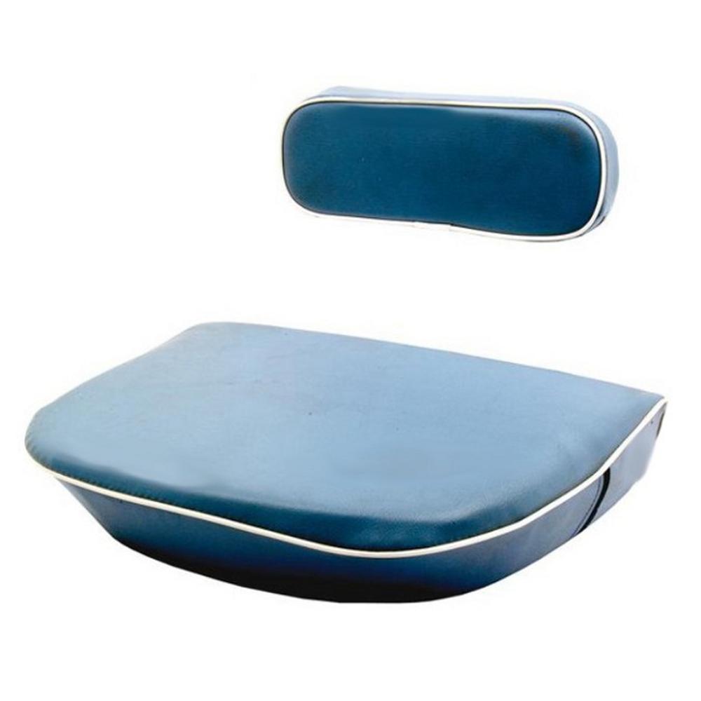 Seat Cushion Set Blue w/ White Trim Fits Ford/New Holland Dexta Super D