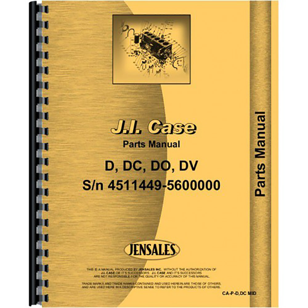 Parts Manual Fits Case DC Tractor (SN# 4511449-5600000)