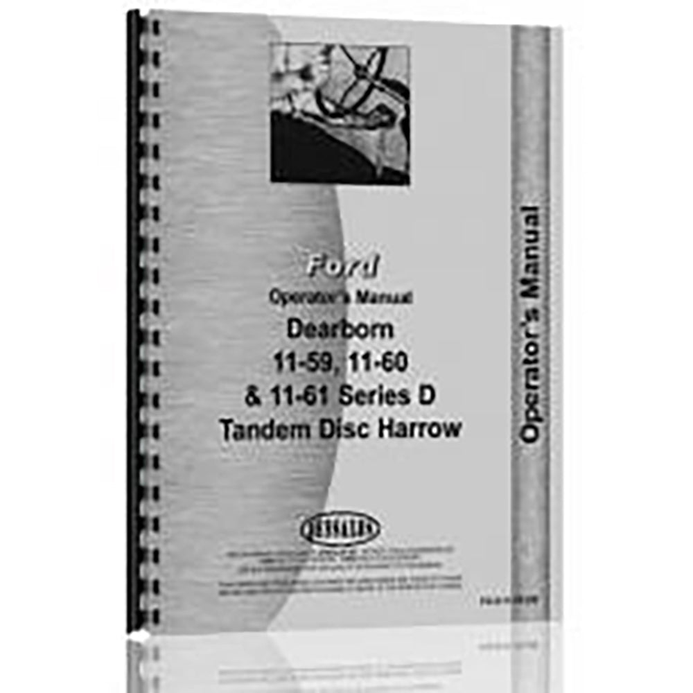 Dearborn Tandem Disc Harrow Tractor Operator Manual (FO-O-11-59 DB)