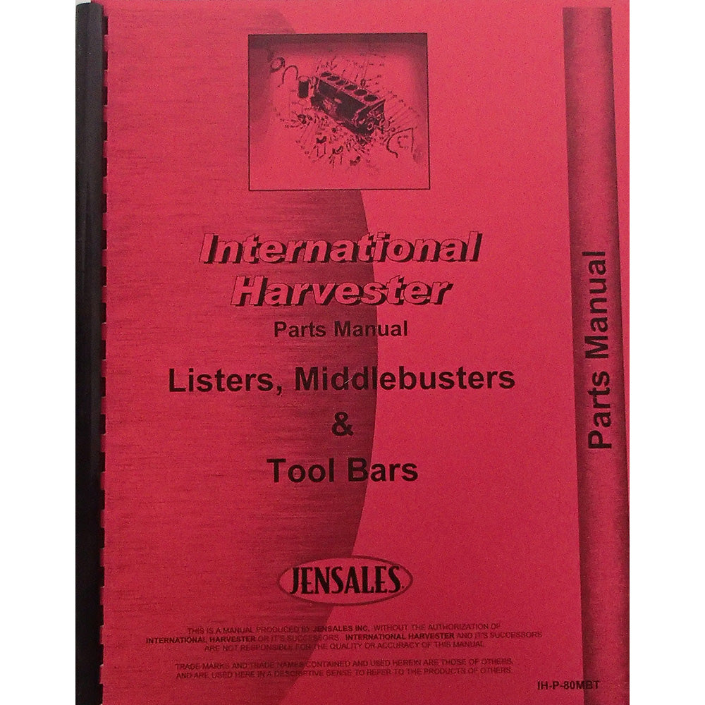Fits International Harvester 82 Tractor Parts Manual