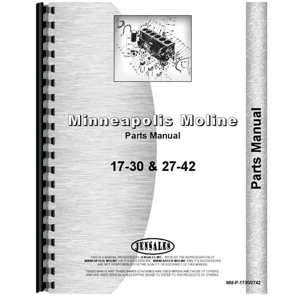 New Parts Manual Made for Minneapolis Moline Tractor Model 27-42