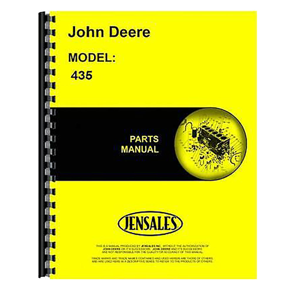 Parts Manual Fits John Deere 435 Diesel Industrial Construction