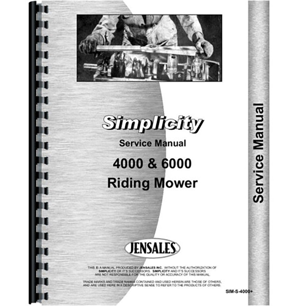 Simplicity 6000 Lawn & Garden Tractor Service Manual