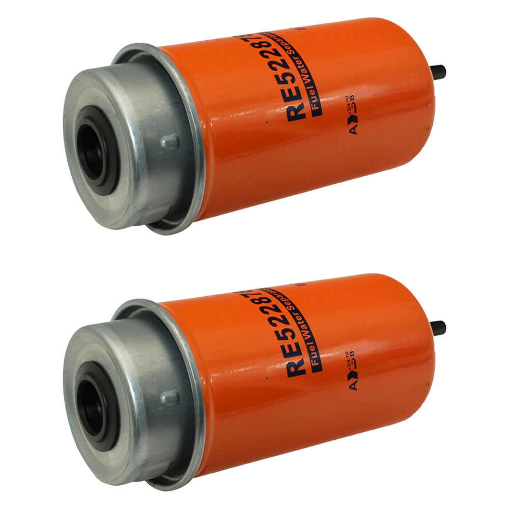 (2) Fuel Filters Fits John Deere 1654 1854 2054 2204 6140M 6150M 6155M RE522878