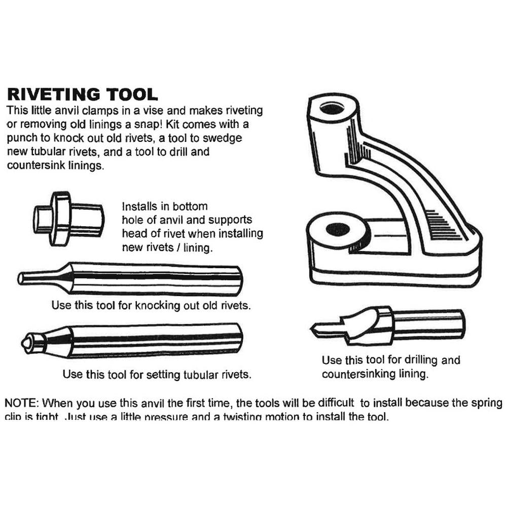 Brake Riveting Tool Fits Massey Harris Replaces RAPMIS1131