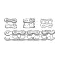 RC50 Ten Feet of 50 Roller Drive Chains Fits Case-IH Combine Models