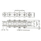 Roller Chain for Tsubaki 60HRB Series 60H ANSI 10 ft