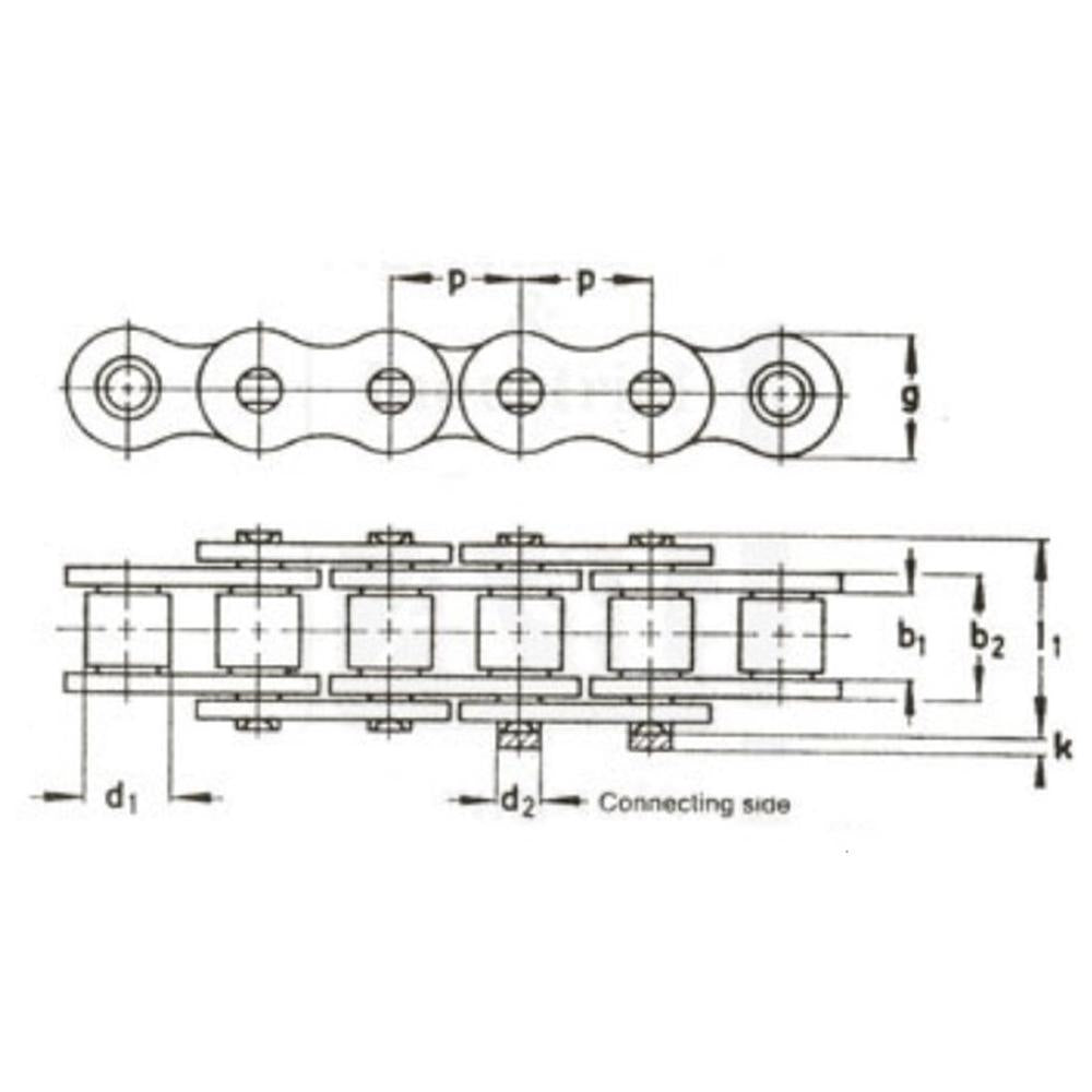 Roller Chain for Tsubaki 60HRB Series 60H ANSI 10 ft