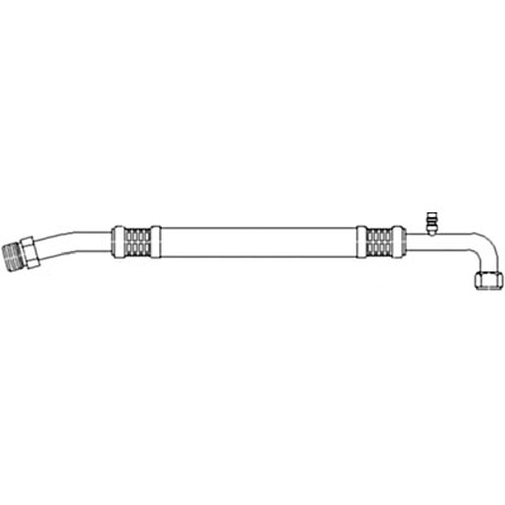 Air Conditioning Hose Line - Evaporator Outlet to Upper Cab Post