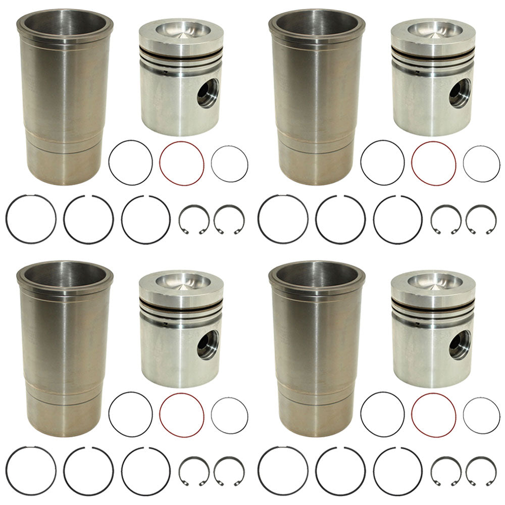 (4) Early Piston Liner Kits 4.250" Bore Fits John Deere Tractors RE23173