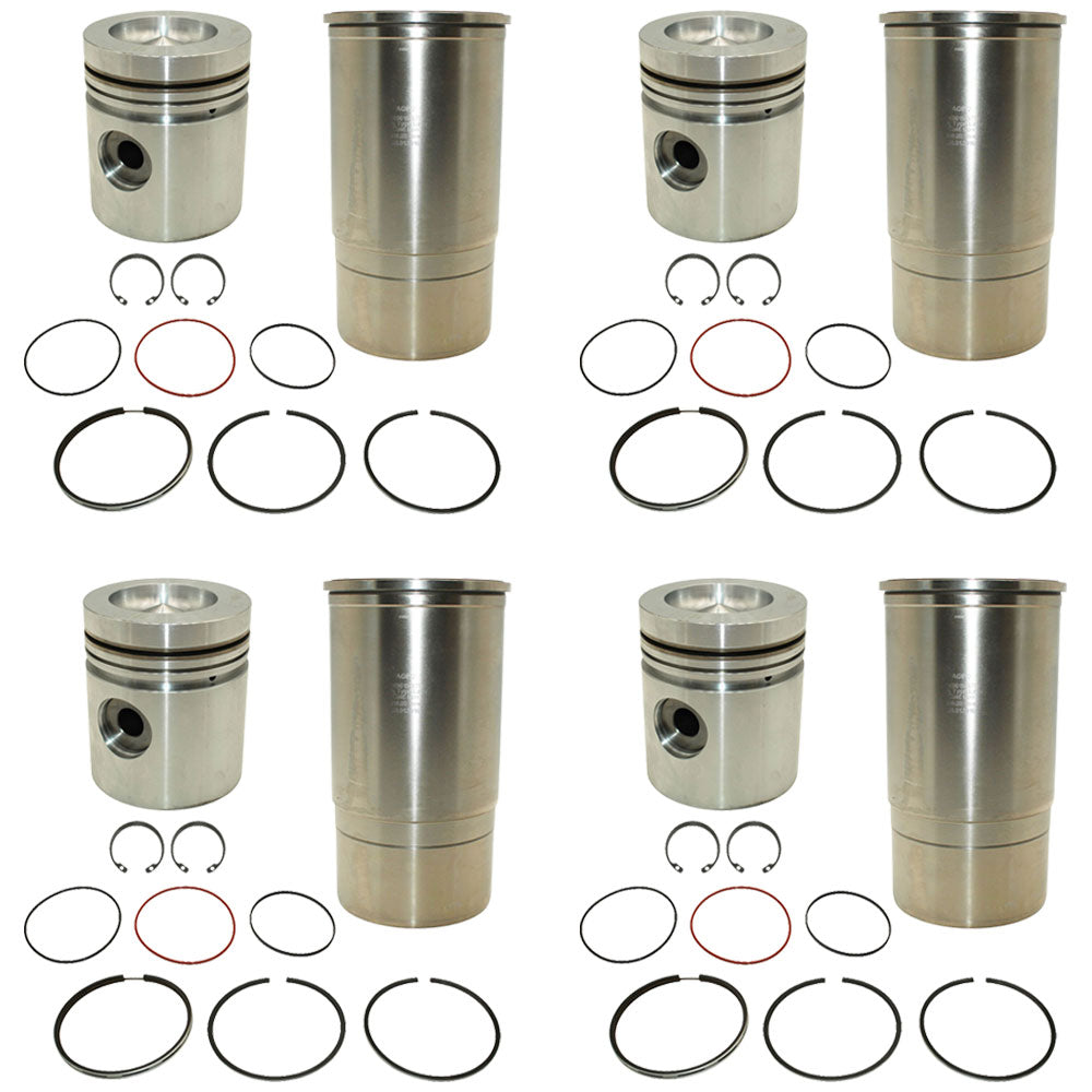 (4) Early Piston Liner Kits 4.250" Bore Fits John Deere Tractors RE23173