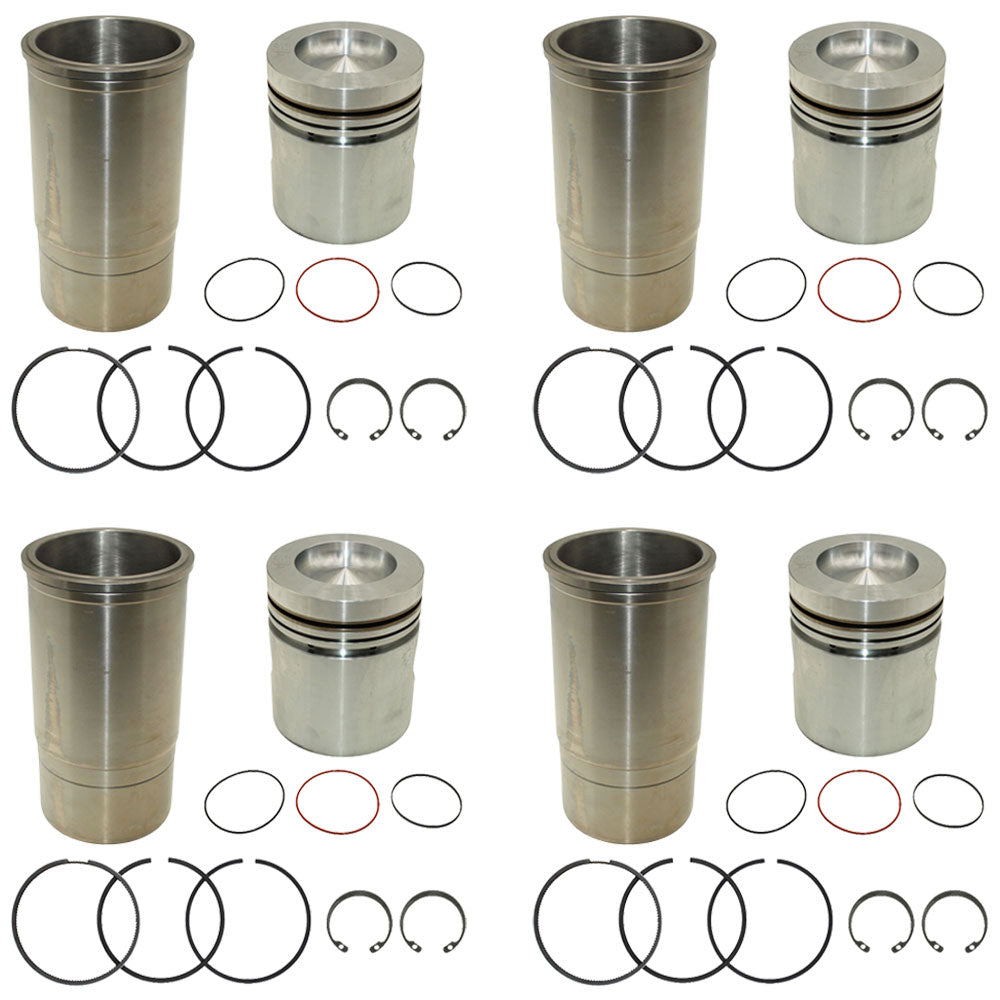 (4) Early Piston Liner Kits 4.250" Bore Fits John Deere Tractors RE23173
