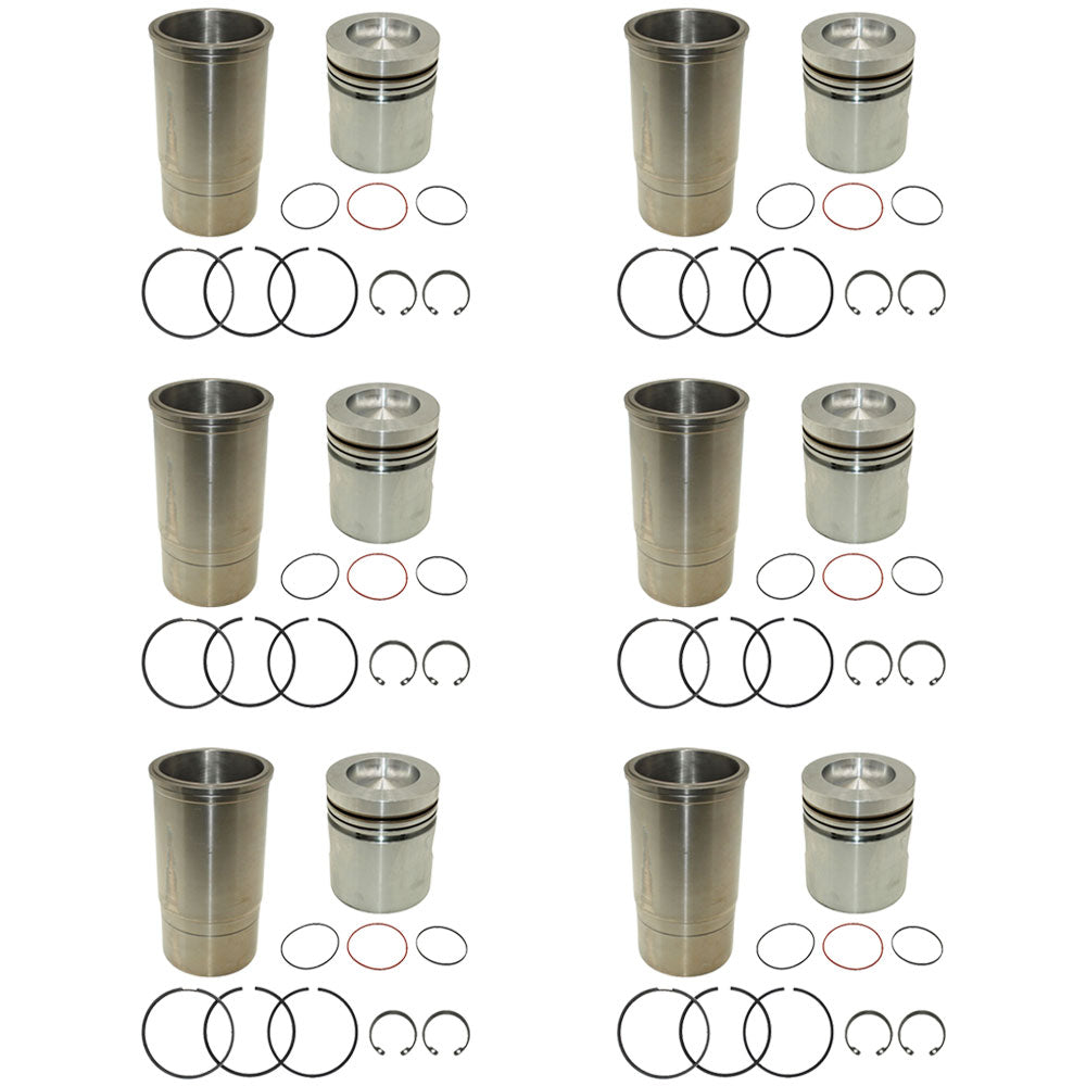(6) Early Piston Liner Kits 4.250" Bore Fits John Deere Tractors RE23173