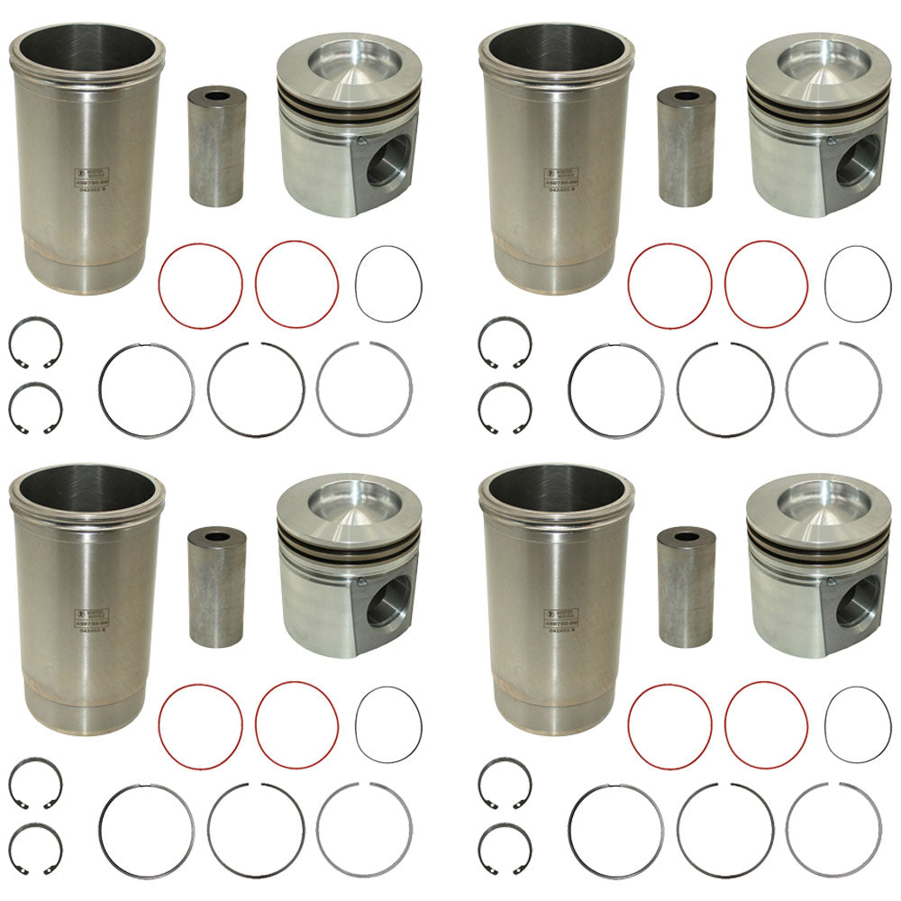 RE64509 Four Piston Liner Kits Fits John Deere 2256 2258 2264 2266 330LC 3554