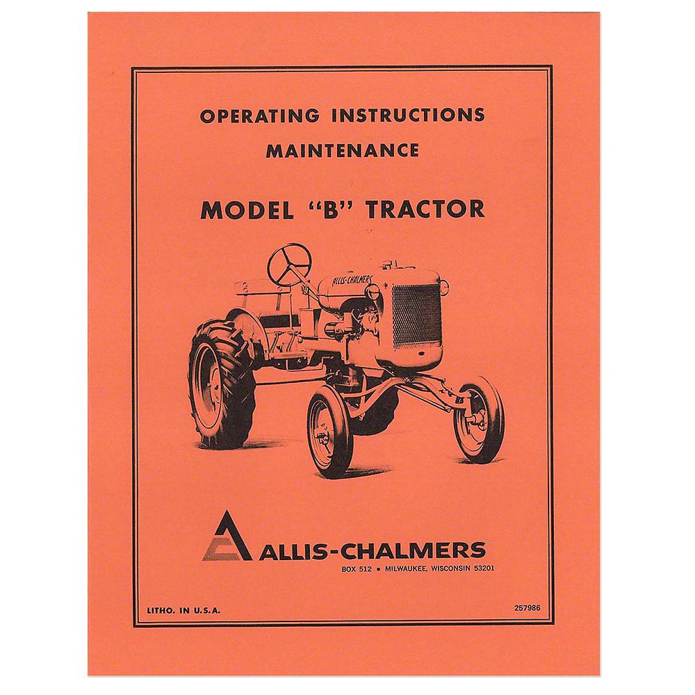REP031 Operators Manual Reprint: AC B Fits Allis Chalmers