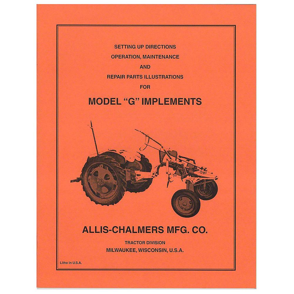 REP093 Setup, Maintenance & Repair Manual: AC G Implements Fits Allis Chalmers