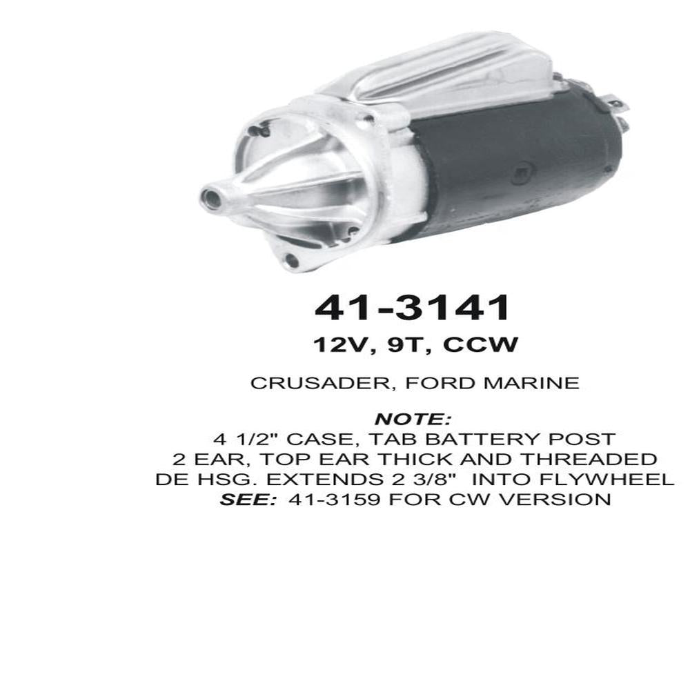 Starter — " FORD 4.5"" 9T CCW" Fits Crusader Replaces ROM3141N-USA