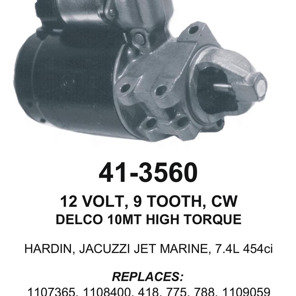 Starter — 10MT-HT 12V 9T CW Fits Berkley Replaces ROM3560N-USA