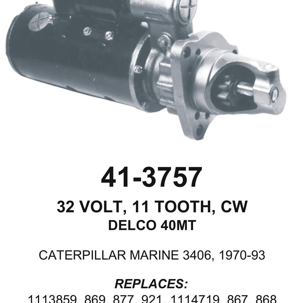 Starter — 40MT 32V 11T CW SAE3 Fits Caterpillar