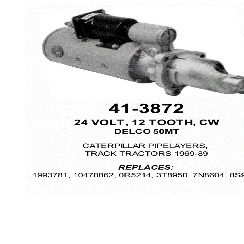 Starter — "50MT 24V 12T CW SAE3 5/8""" Fits Ingersoll-Rand Replaces ROM3872N-USA