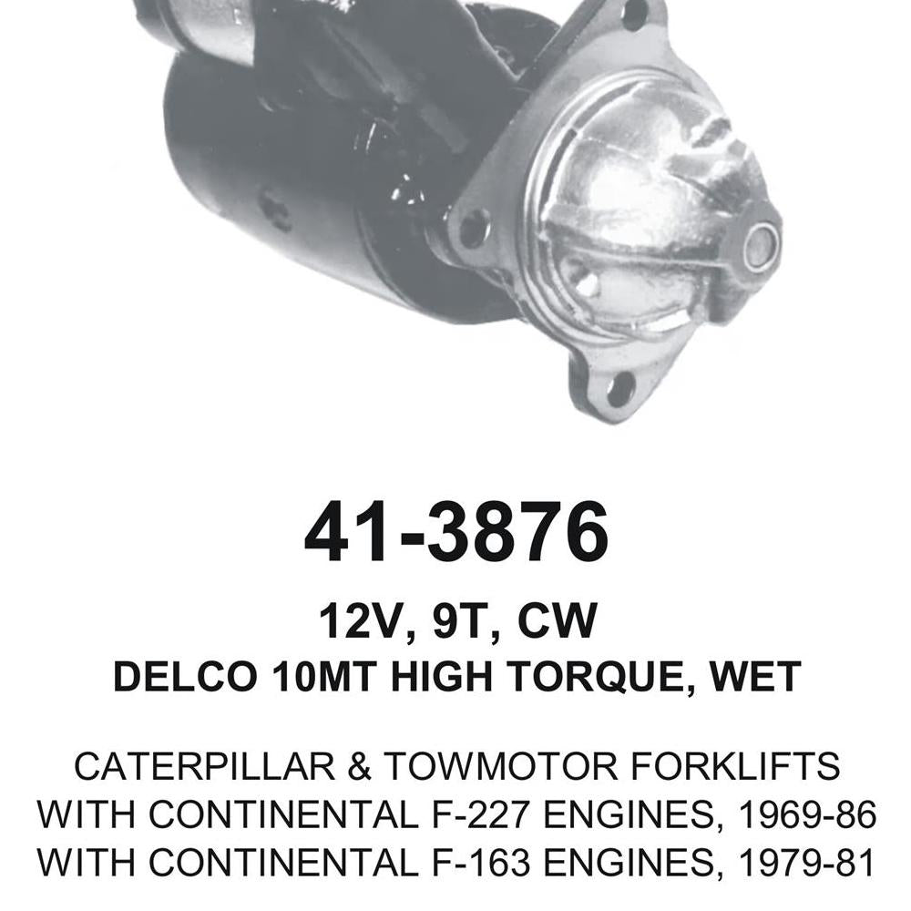 Starter — 10MT-HT 12V 9T CW WET Fits Clark Replaces 2355692