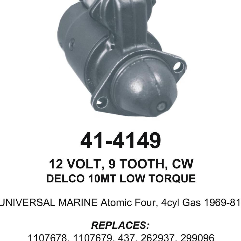 Starter — 10MT-HT 12V 9T CW Fits Austin Western Replaces ROM4149N-USA