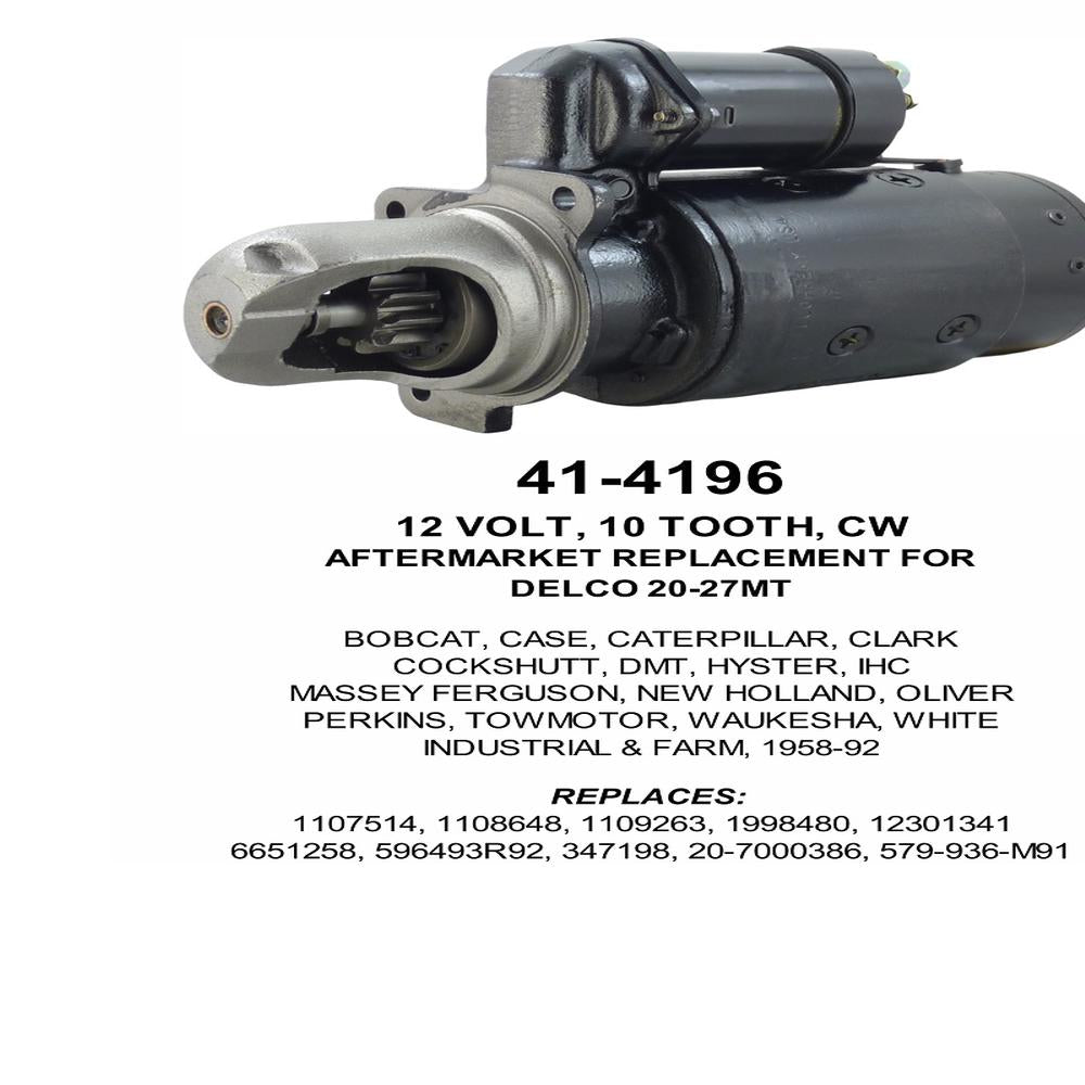 Starter — 27MT 12V 10T CW F/L Fits Caterpillar Replaces 646218347198