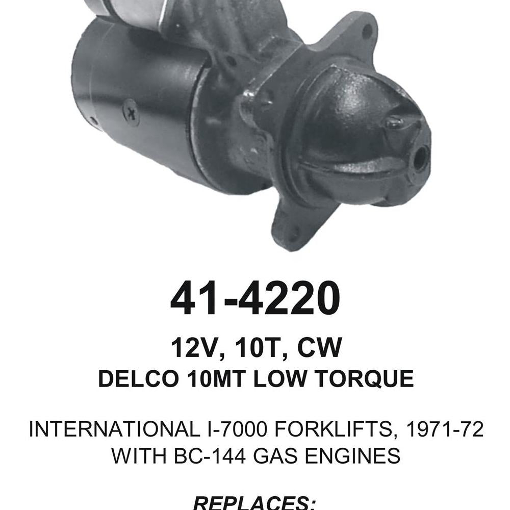 Starter — 10MT-HT 12V 10T CW Fits International Replaces ROM4220N-USA