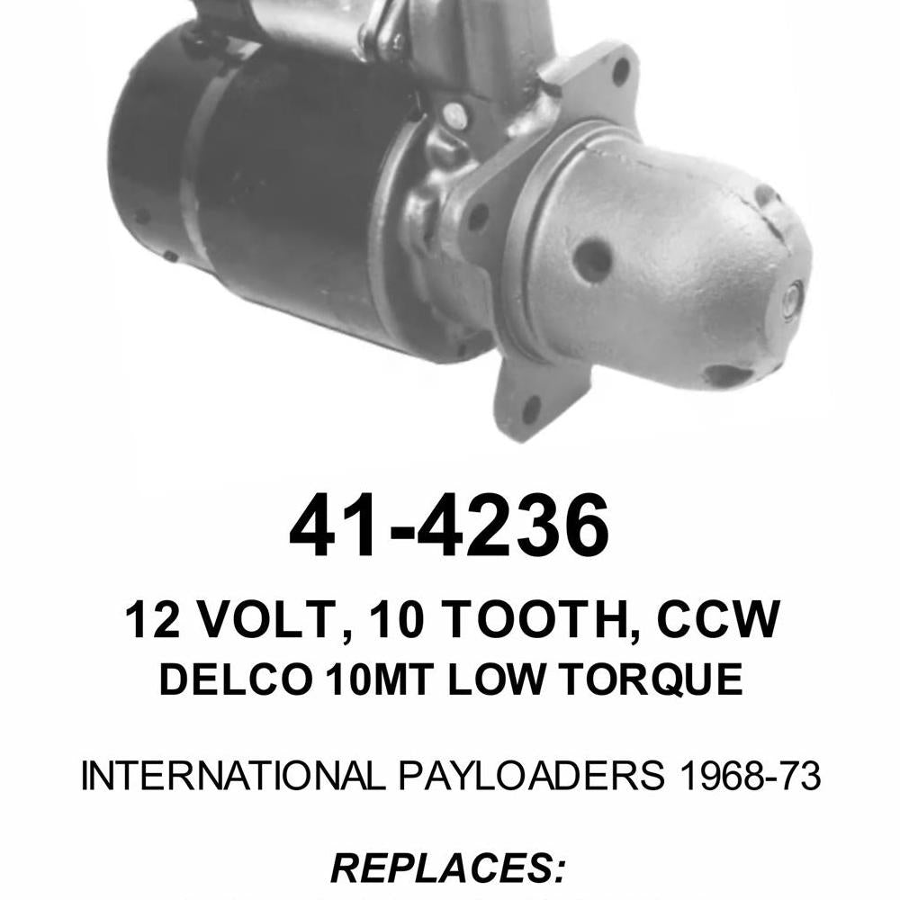 Starter — 10MT-HT 12V 10T CCW Fits Case IH Replaces ROM4236N-USA