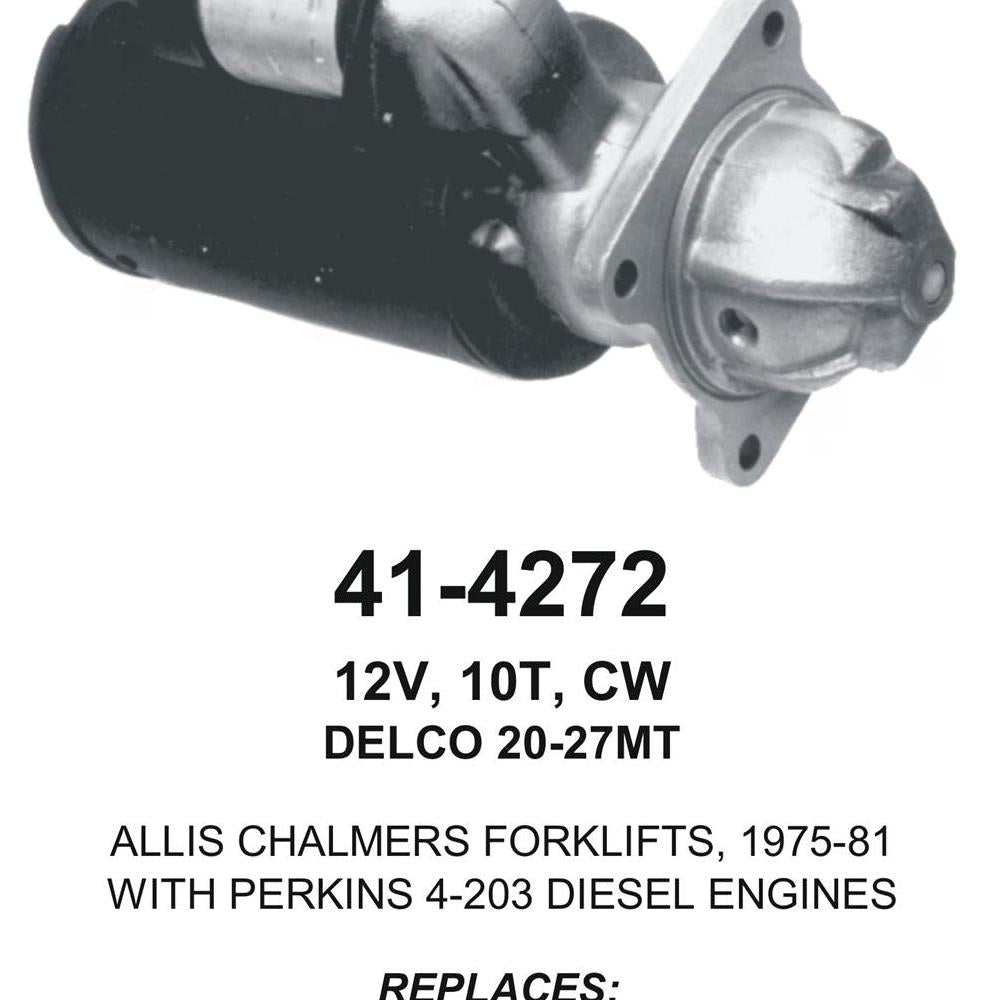 Starter — 27MT 12V 10T WET Fits Massey Ferguson Replaces ROM4267N-USA