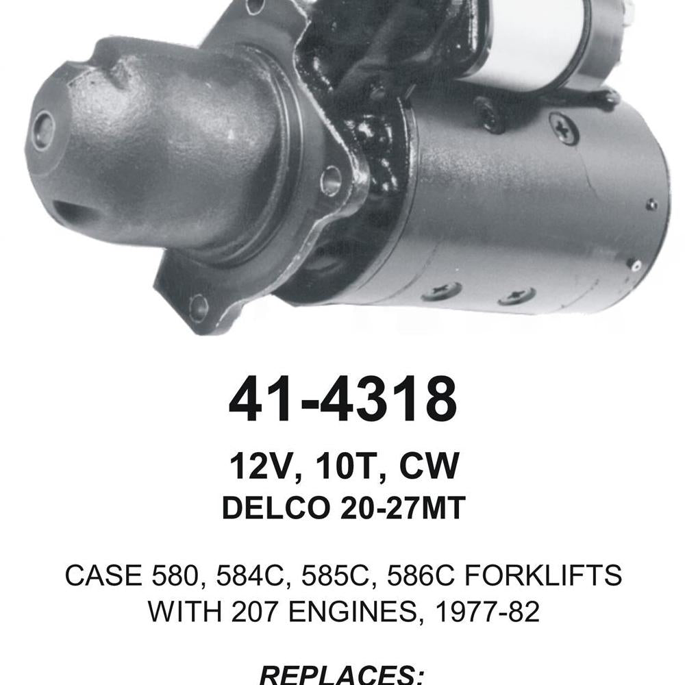 Starter — 27MT 12V 10T WET Fits Case Replaces ROM4307N-USA