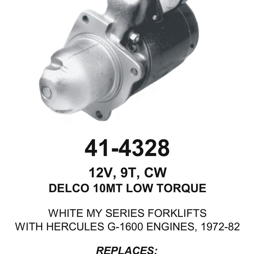 Starter — 10MT-HT 12V 9T CW Fits White Replaces ROM4328N-USA
